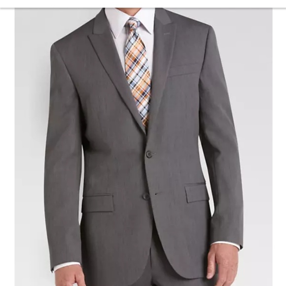 Egara Slim Fit Suit Jacket Dark Grey 46 Long - Picture 8 of 8